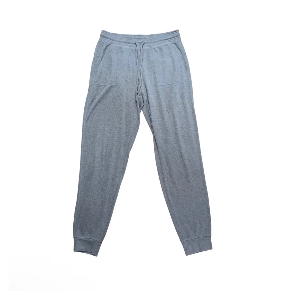 Alo Yoga Soho Sweatshirt Jogger Set Women Medium Blue Grey Good Lounge